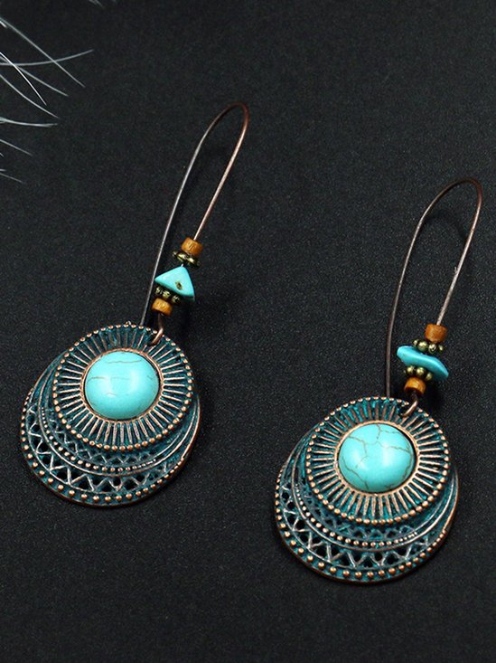 Mostata Retro Vintage Earring Turquoise Earring Dangle Earring Drop Earring